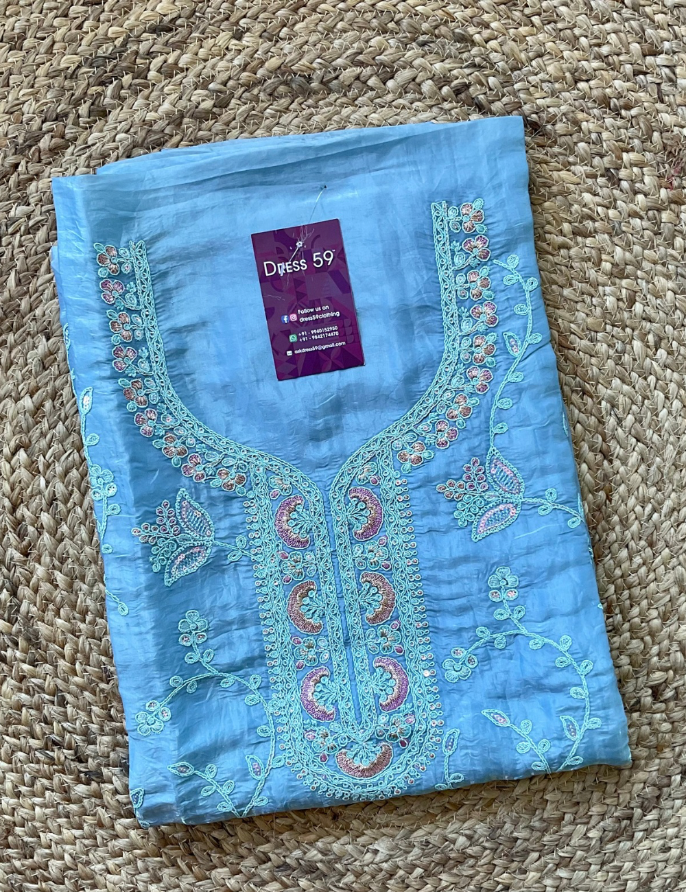 Floral Printed, Shimmer Tissue Unstitched Salwar