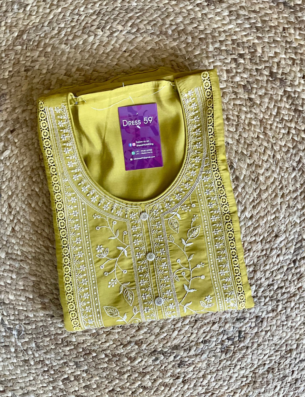 Muslin Silk Designer Unstitched Salwar - Dark lime green