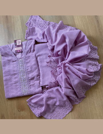 Hakoba Cotton Unstitched Salwar - Lavender