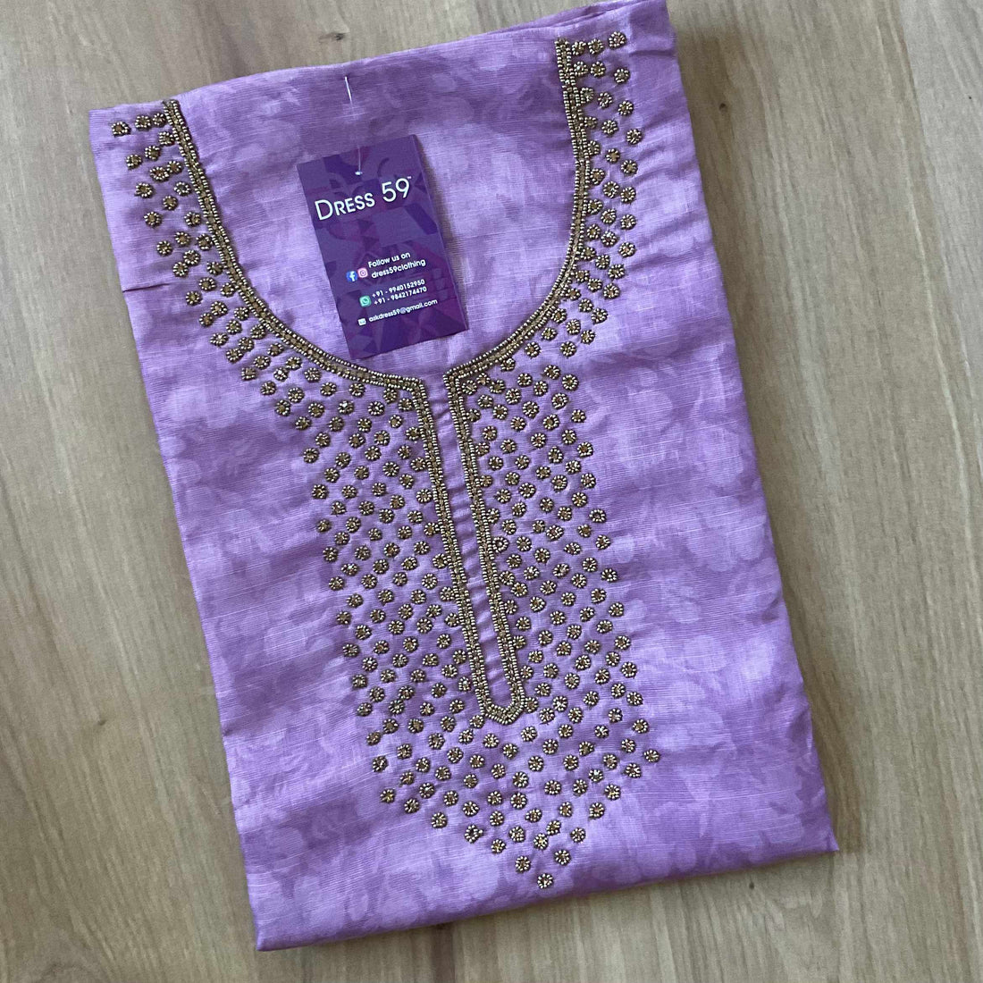 Purple Tissue Cotton Unstitched Salwar