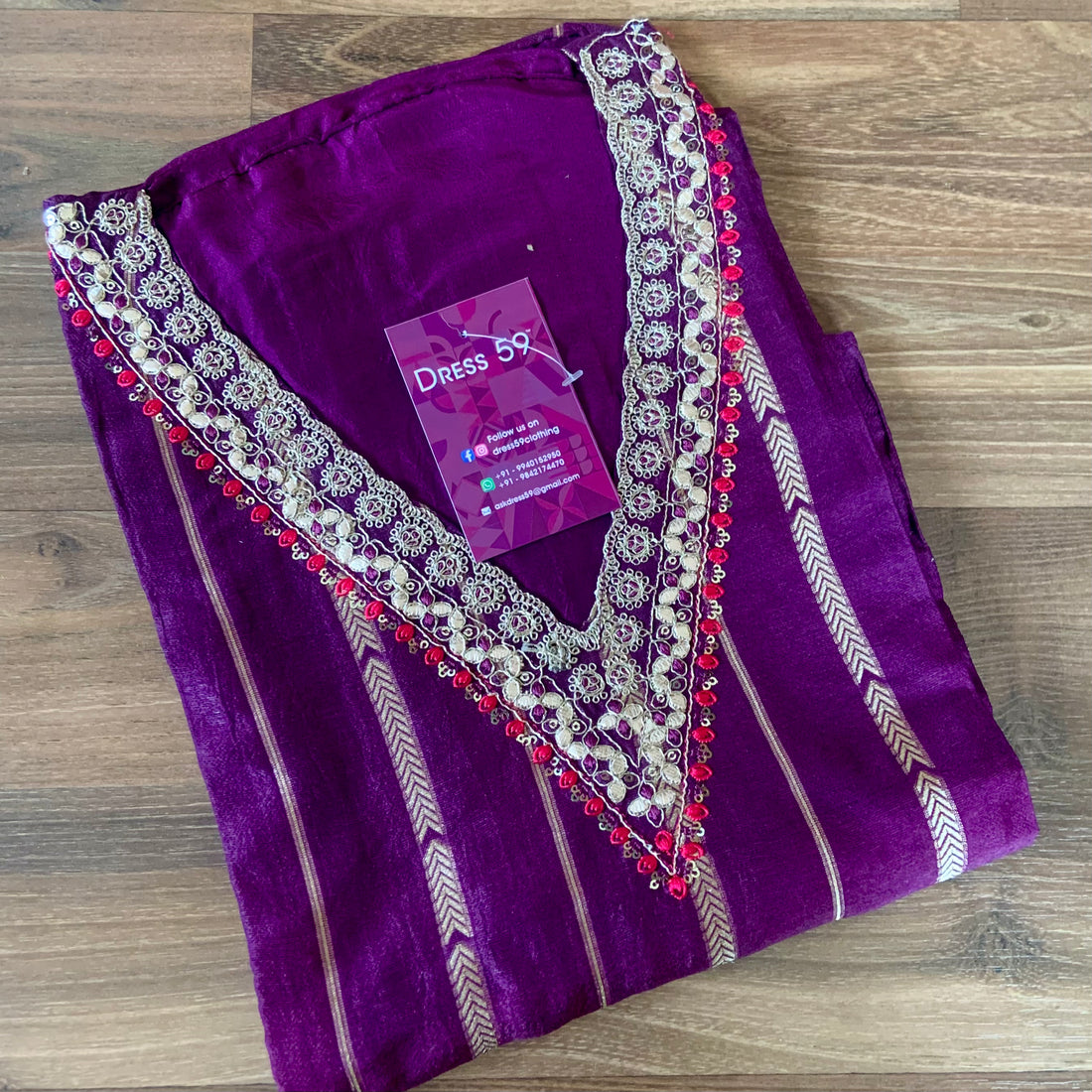 Soft Silk Designer Unstitched Salwar - Purple
