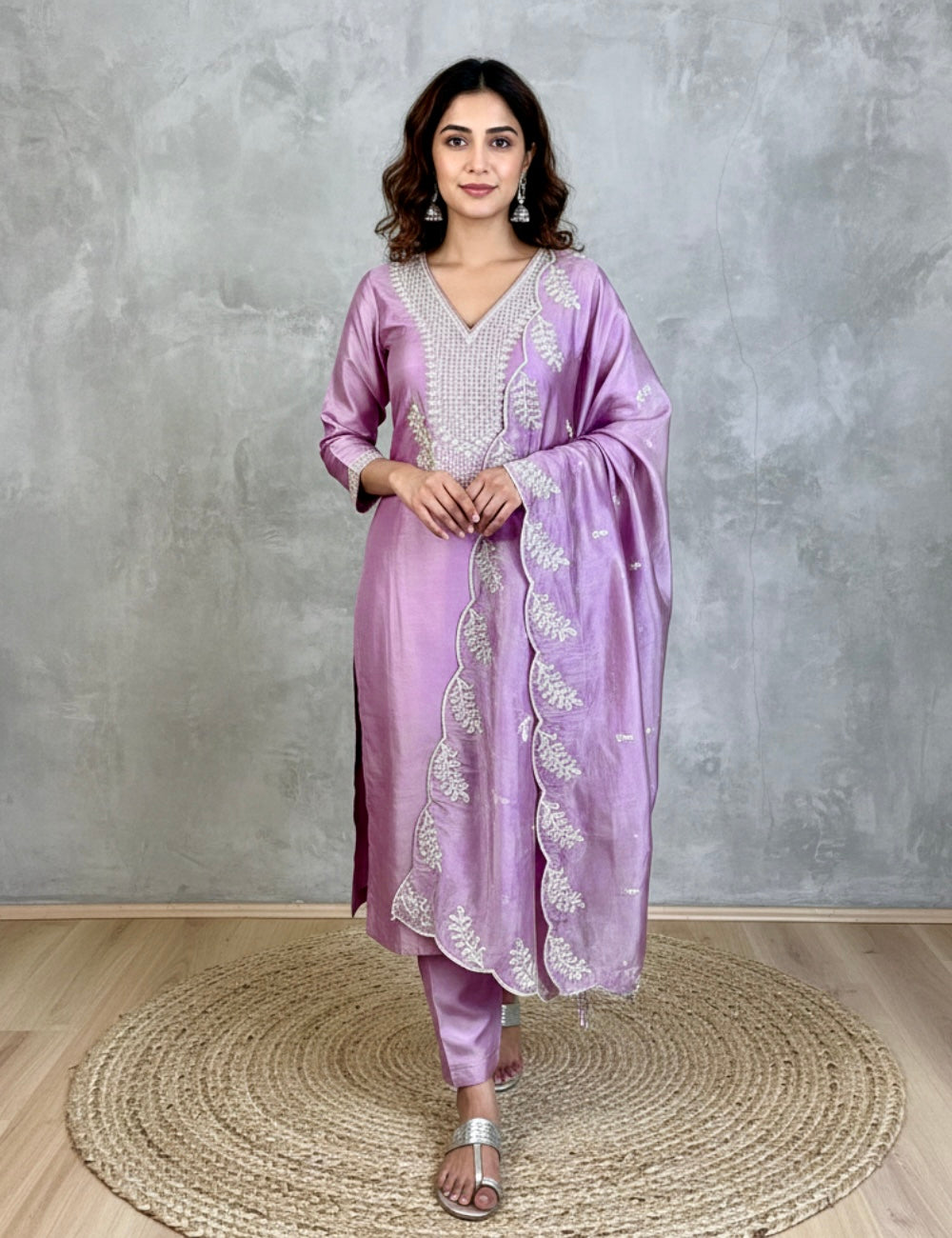 Shimmer Silk Designer Unstitched Salwar