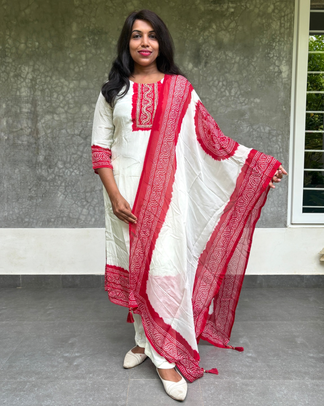 Kalamkari patch worked  soft cotton kurta set - Pink