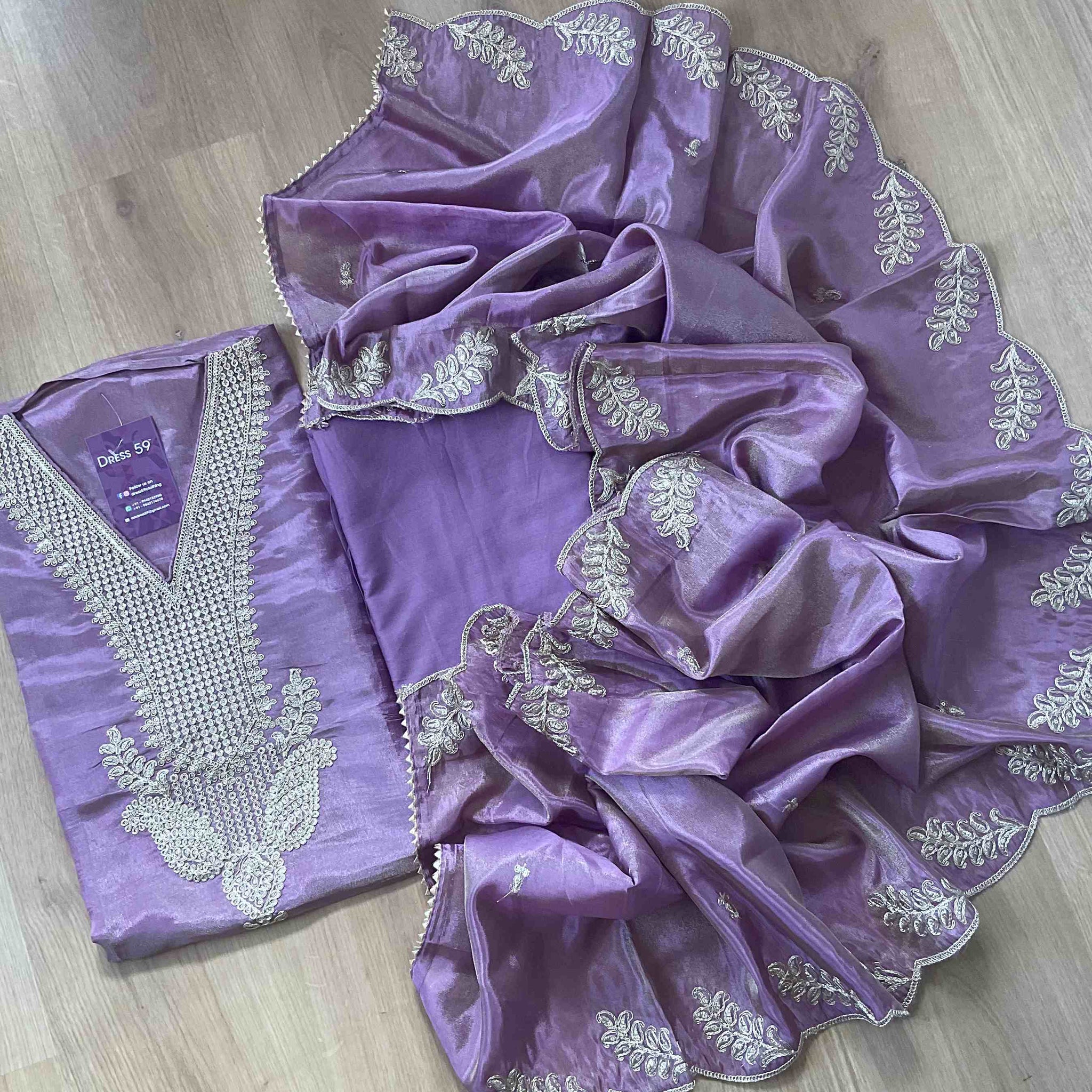 Shimmer Silk Designer Unstitched Salwar